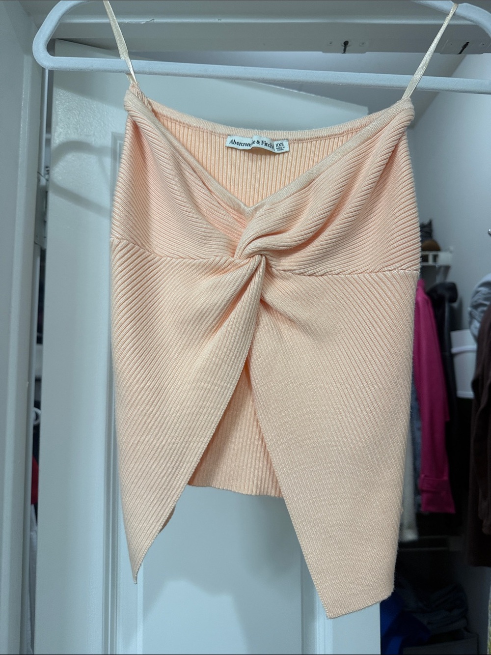 Abercrombie & Fitch Peach Asymmetrical Twist Knit Skirt